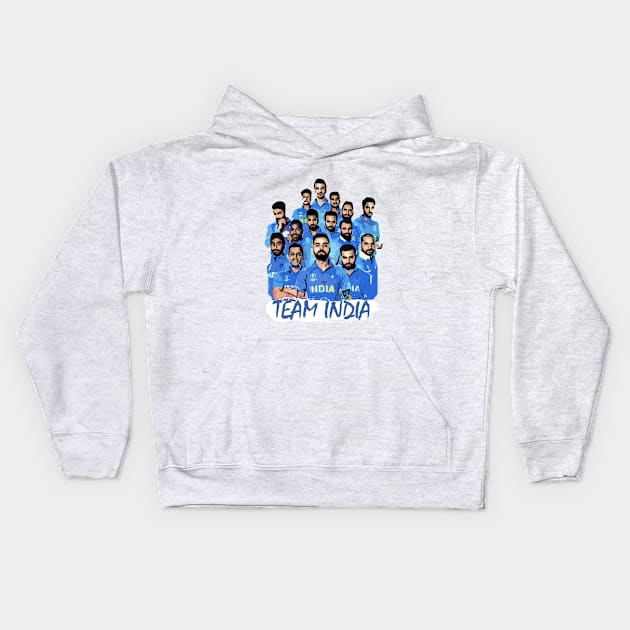 Fasbytes  India Team Cricket Kids Hoodie by FasBytes